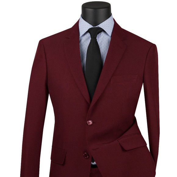 LUCCI Suits & Blazers Lucci Mens Burgundy Suit 2 Piece Sizes 34r